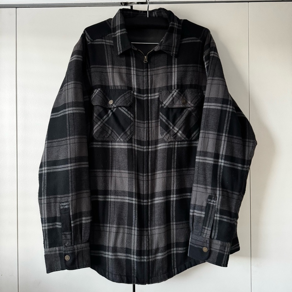 Field & Stream Dark Plaid Shirt Jacket